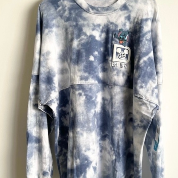 Walt Disney World Spirit Jersey Stitch Experiment 626 Blue/White Acid Wash - Picture 8 of 8